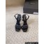 Saint Laurent Heel 10.5cm Opyum slingback sandals in patent leather 754880 So Black