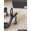 Saint Laurent Heel 10.5cm Opyum slingback sandals in patent leather 754880 So Black