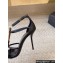 Saint Laurent Heel 10cm cassandra Multi-strap sandals Black/Brown 2024