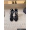 Saint Laurent Heel 10cm cassandra Multi-strap sandals Patent Black 2024