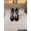 Saint Laurent Heel 10cm cassandra Multi-strap sandals Patent Black/Gold 2024