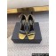 Saint Laurent Heel 10.5cm Opyum sandals in leather 557662 Gold