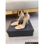 Saint Laurent Heel 10.5cm Opyum sandals in Suede leather 557662 Beige