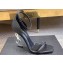 Saint Laurent Heel 10.5cm Opyum sandals in leather 557662 Black/Silver