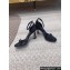 Saint Laurent Heel 8.5cm Opyum sandals in leather 557679 Black/Crystal