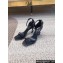 Saint Laurent Heel 8.5cm Opyum sandals in crocodile-embossed leather 557679 Black