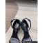 Saint Laurent Heel 8.5cm Opyum sandals in crocodile-embossed leather 557679 Black