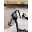 Saint Laurent Heel 8.5cm Opyum sandals in crocodile-embossed leather 557679 Black