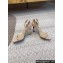 Saint Laurent Heel 8.5cm Opyum sandals in Suede leather 557679 Beige