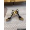 Saint Laurent Heel 8.5cm Opyum sandals in leather 557679 Gold