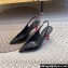 Saint Laurent Heel 8.5cm Opyum slingback Pumps in patent leather Black/Red