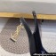 Saint Laurent Heel 8.5cm Opyum slingback Pumps in patent leather Black/Gold