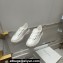 Jimmy Choo Diamond Maxi/F Leather Trainers Sneakers White/Crystals with Platform Sole 2024
