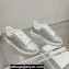 Jimmy Choo Diamond Maxi/F Leather Trainers Sneakers White/Silver with All Over Crystals and Platform Sole 2024