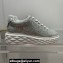 Jimmy Choo Diamond Maxi/F Leather Trainers Sneakers White/Silver with All Over Crystals and Platform Sole 2024