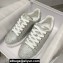 Jimmy Choo Diamond Maxi/F Leather Trainers Sneakers White/Silver with All Over Crystals and Platform Sole 2024