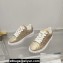 Jimmy Choo Diamond Maxi/F Leather Trainers Sneakers White/Gold with All Over Crystals and Platform Sole 2024