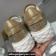 Jimmy Choo Diamond Maxi/F Leather Trainers Sneakers White/Gold with All Over Crystals and Platform Sole 2024