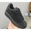 Jimmy Choo Diamond Maxi/F Leather Trainers Sneakers Black with All Over Crystals and Platform Sole 2024