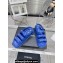 Chanel Crystal CC Logo Beach Sandals Blue 2024