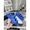 Chanel Crystal CC Logo Beach Sandals Blue 2024