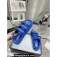 Chanel Crystal CC Logo Beach Sandals Blue 2024