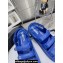 Chanel Crystal CC Logo Beach Sandals Blue 2024