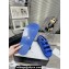 Chanel Crystal CC Logo Beach Sandals Blue 2024
