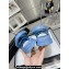 Chanel Crystal CC Logo Beach Sandals Denim Blue 2024