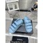 Chanel Crystal CC Logo Beach Sandals Sky Blue 2024