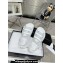 Chanel Crystal CC Logo Beach Sandals White 2024