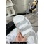 Chanel Crystal CC Logo Beach Sandals White 2024