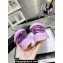 Chanel Crystal CC Logo Beach Sandals Purple 2024