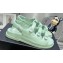 Chanel Crystal CC Logo Beach Sandals Green 2024