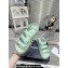 Chanel Crystal CC Logo Beach Sandals Green 2024