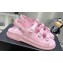 Chanel Crystal CC Logo Beach Sandals Pink 2024