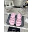 Chanel Crystal CC Logo Beach Sandals Pink 2024