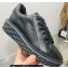 Jimmy Choo Diamond Maxi/F Leather Trainers Sneakers Black with Platform Sole 2024