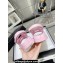 Chanel Crystal CC Logo Beach Sandals Pink 2024