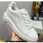 Jimmy Choo Diamond Maxi/F Leather Trainers Sneakers White with Platform Sole 2024