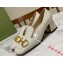 Gucci Heel 5.5cm Pumps with Horsebit in leather White