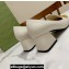Gucci Heel 5.5cm Pumps with Horsebit in leather White