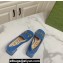 Gucci Heel 5.5cm Pumps with Horsebit in leather Blue