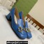 Gucci Heel 5.5cm Pumps with Horsebit in leather Blue
