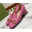 Gucci Heel 5.5cm Pumps with Horsebit in leather Pink