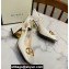 Gucci Heel 2.5cm/5.5cm/7.5cm slingbacks with Horsebit in leather White