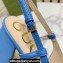 Gucci Heel 2.5cm/5.5cm/7.5cm slingbacks with Horsebit in leather Blue
