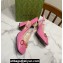 Gucci Heel 2.5cm/5.5cm/7.5cm slingbacks with Horsebit in leather Pink