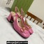 Gucci Heel 2.5cm/5.5cm/7.5cm slingbacks with Horsebit in leather Pink
