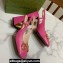 Gucci Heel 2.5cm/5.5cm/7.5cm slingbacks with Horsebit in leather Fuchsia